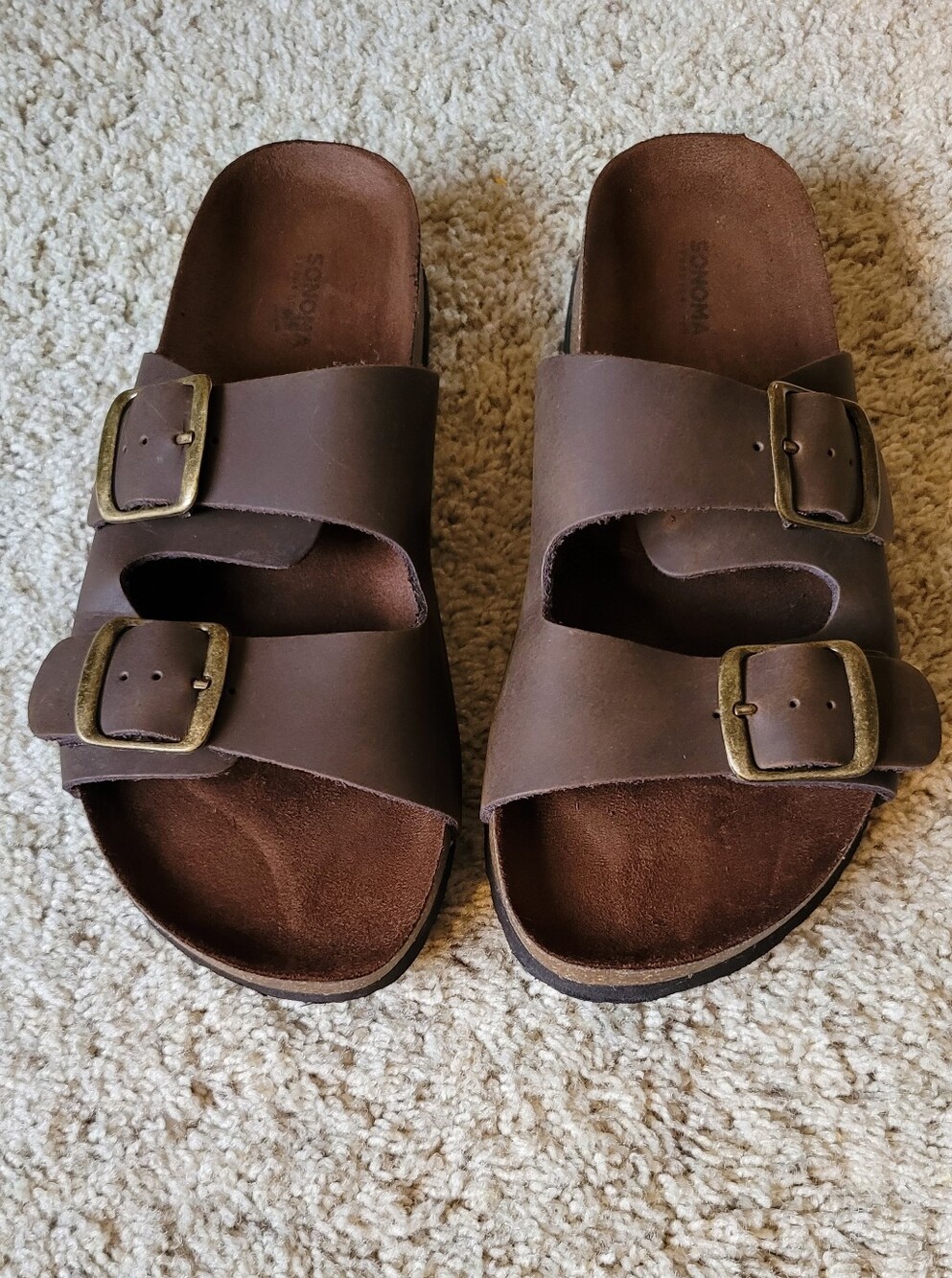 Nice Condition Birk Upgrade Your  "Going Out" Sandals.  Brown Leather No Cracks
